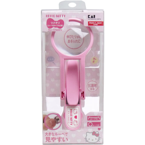 [Hello Kitty] 帶放大鏡的指甲鉗 大口徑  Nail clippers with loupe Large caliber M KK-2521