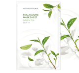 [Nature Republic] Real Nature 面膜 23ml (綠茶) Real Nature Mask Sheet 23ml (Green Tea)