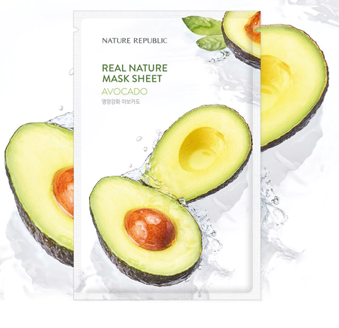 [Nature Republic] Real Nature 面膜 23ml (牛油果) Real Nature Mask Sheet 23ml (Avocado)